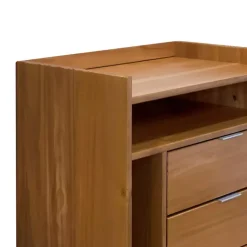Kirklands Home Nightstands|Caramel Pine 2-Drawer Nightstand Brown