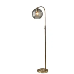 Kirklands Home Floor Lamps|Carmen Smoked Swirled Glass Floor Lamp Gray