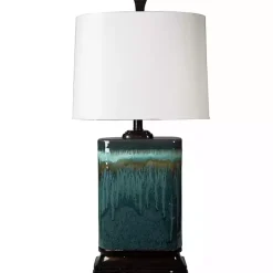 Kirklands Home Table Lamps|Carolina Blue Ceramic Table Lamp White