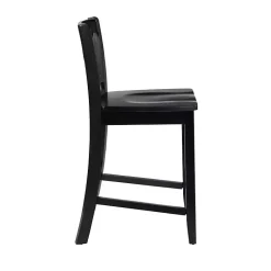 Kirklands Home Bar Stools & Counter Height Stools|Carter X-Back Counter Stool Black