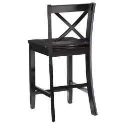 Kirklands Home Bar Stools & Counter Height Stools|Carter X-Back Counter Stool Black