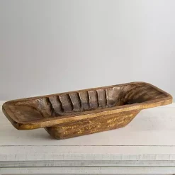 Hot Carved Mango Wood Bowl, 23 in. Decorative Bowls & Jars