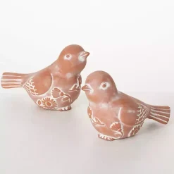 Online Carved Terracotta Bird Figurines, Set of 2 Statues & Figurines