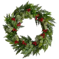 Cedar and Eucalyptus Berry Wreath Christmas Wreaths