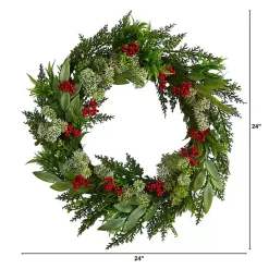 Cedar and Eucalyptus Berry Wreath Christmas Wreaths