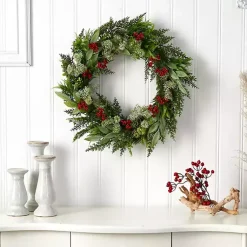 Cedar and Eucalyptus Berry Wreath Christmas Wreaths
