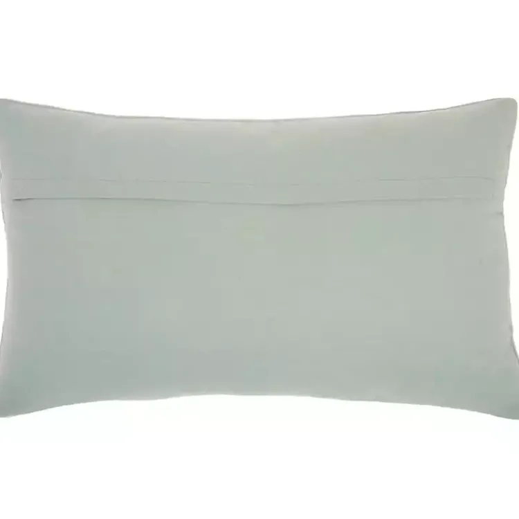 Best Celadon Beaded Floral Motif Lumbar Pillow Pillows