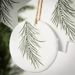 Hot Ceramic Pine Icon Christmas Ornaments, Set of 3 Christmas Ornaments