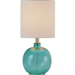 Kirklands Home Table Lamps|Cerulean Tinted Glass Jug Table Lamp White