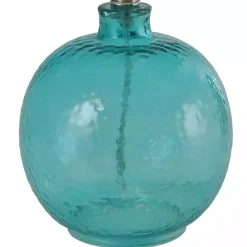 Kirklands Home Table Lamps|Cerulean Tinted Glass Jug Table Lamp White