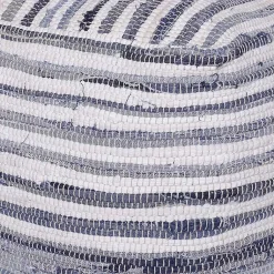 Hot Chambray Woven Stripe Cotton Pouf Poufs & Floor Cushions
