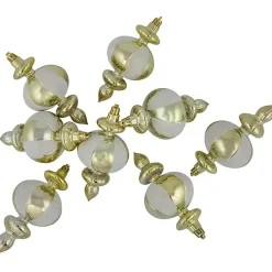 Best Champagne and White Finial Ornaments, Set of 8 Christmas Ornaments