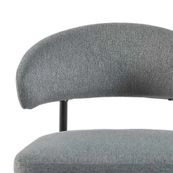 Kirklands Home Dining Chairs|Charcoal and Black Curved Dining Chairs, Set of 2 Gray