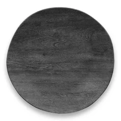 Kirklands Home Outdoor Dining|Charcoal Faux Wood Melamine Dinner Plate, Set of 6 Gray