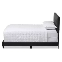 Kirklands Home Beds & Headboards|Charcoal Tufted Modern Queen Bed Gray