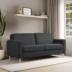 Kirklands Home Sofas & Loveseats|Charcoal Lyon Sofa Gray