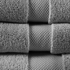 Kirklands Home Bath Towels|Charcoal 6-pc. Oversized Cotton Bath Towel Set Gray