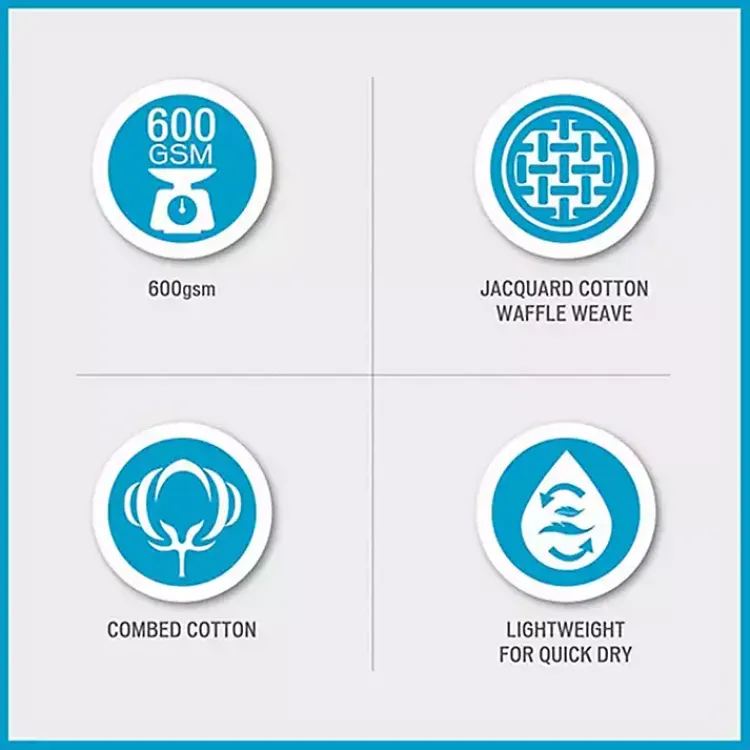 Kirklands Home Bath Towels|Charcoal 6-pc. Waffle Cotton Bath Towel Set Gray