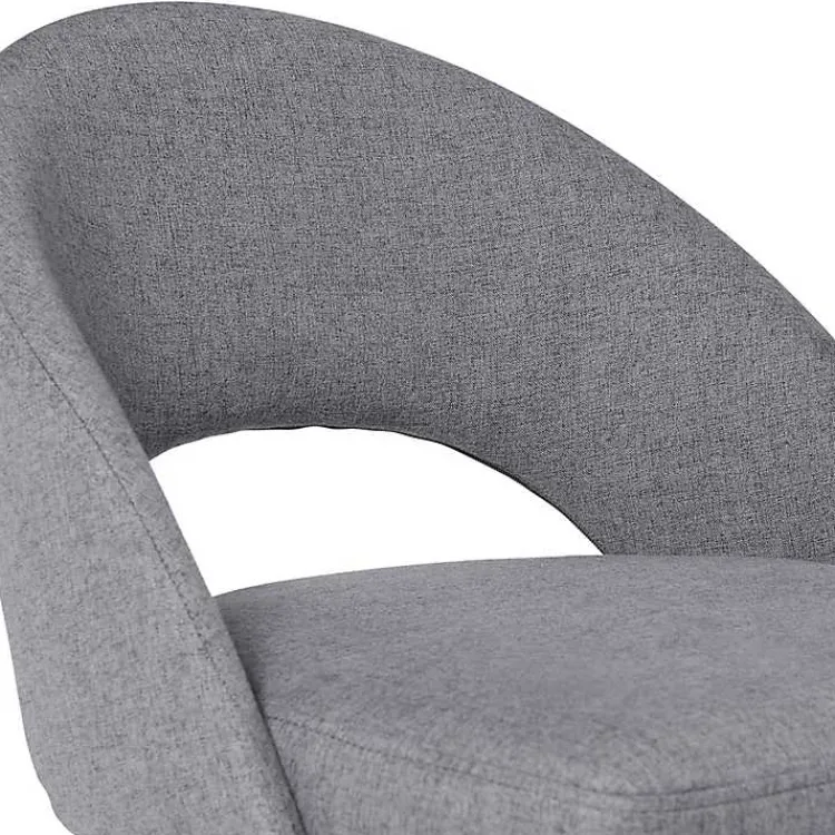 Kirklands Home Bar Stools & Counter Height Stools|Charcoal Upholstered Charli Bar Stools, Set of 2 Gray