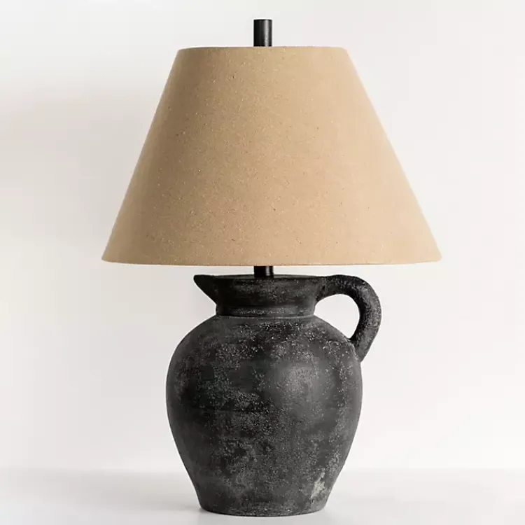 Kirklands Home Table Lamps|Charcoal Vase Table Lamp Tan