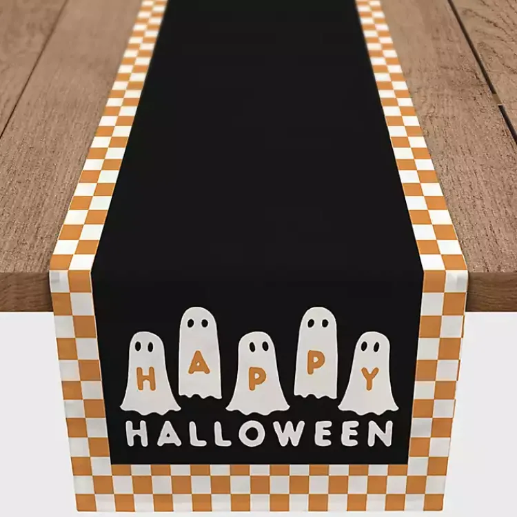 Best Checker Happy Halloween Ghost Table Runner, 72 in. Halloween