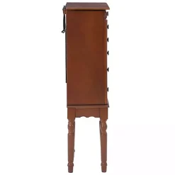 Kirklands Home Dressers & Chests|Cherry 5-Drawer Ollie Petite Jewelry Armoire Brown