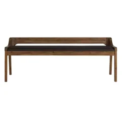 Kirklands Home Benches & Ottomans|Chestnut Acacia Wood Cushioned Bench Brown