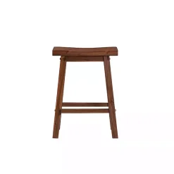 Kirklands Home Bar Stools & Counter Height Stools|Chestnut Sonoma Saddle Counter Stools, Set of 2 Brown