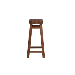 Kirklands Home Bar Stools & Counter Height Stools|Chestnut Sonoma Saddle Counter Stools, Set of 2 Brown