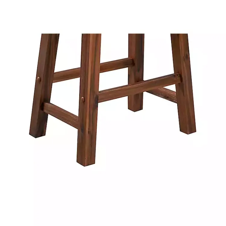 Kirklands Home Bar Stools & Counter Height Stools|Chestnut Sonoma Saddle Counter Stools, Set of 2 Brown