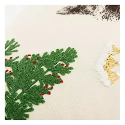 Online Chilly Racoon Embroidered Throw Pillow Christmas Pillows