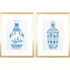 Kirklands Home Framed Art|Chinoiserie Vases I Framed Art Prints, Set of 2