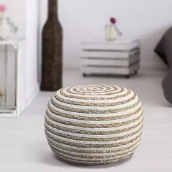 Online Chipper Braided Pouf Poufs & Floor Cushions
