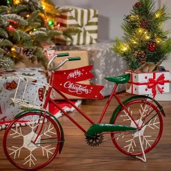 Online Christmas Bicycle with Pre-Lit Tree Statues & Figurines