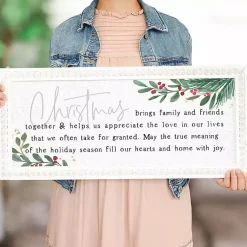 Sale Christmas Brings Family & Friends Wall Plaque Christmas Art & Wall Decor