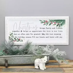Sale Christmas Brings Family & Friends Wall Plaque Christmas Art & Wall Decor