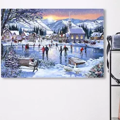 Best Christmas Skating Canvas Art Print Christmas Art & Wall Decor