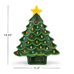 Kirklands Home Serving & Entertaining|Christmas Tree Serving Platter Green