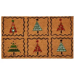 Hot Christmas Tree Whimsy Doormat Outdoor Christmas Decorations
