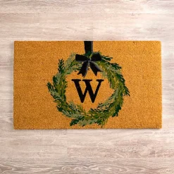 Kirklands Home Doormats|Christmas Wreath Monogram W Doormat