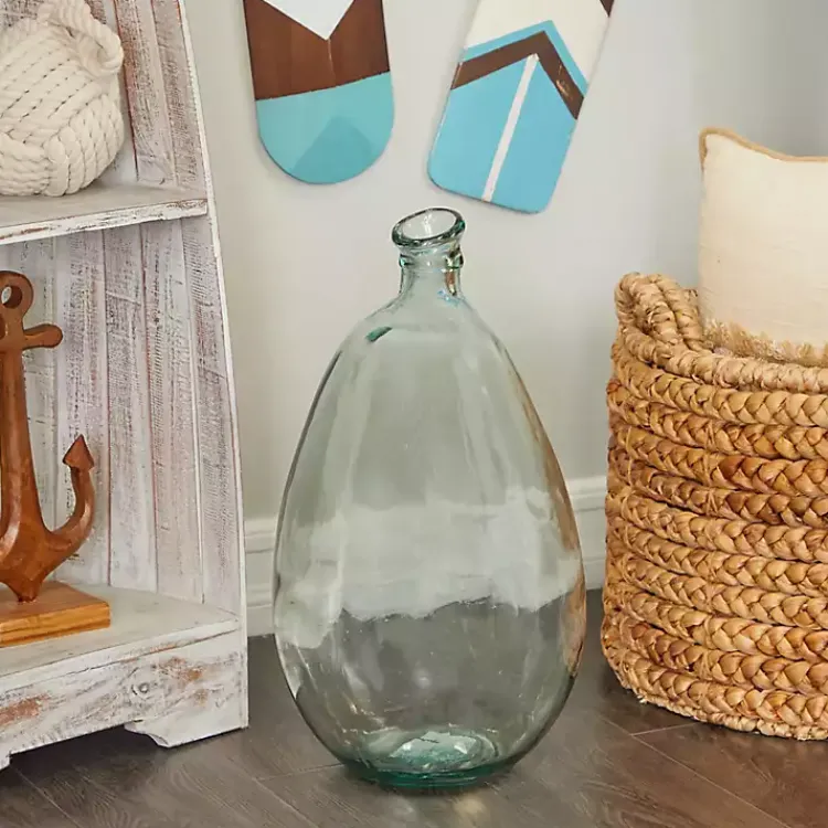Hot Aqua Recycled Glass Vase Vases