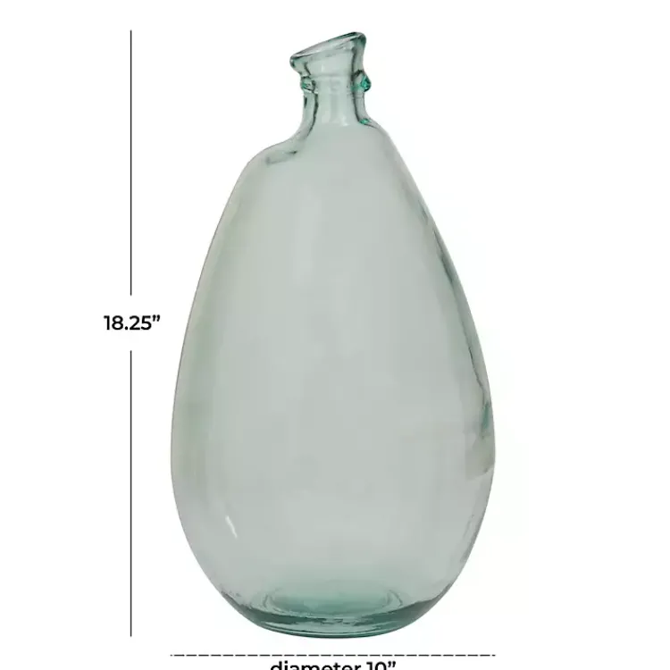 Hot Aqua Recycled Glass Vase Vases