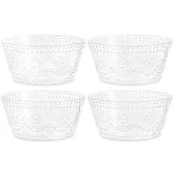 Kirklands Home Dinnerware|Circa Hobnail Bowls, Set of 4 Clear