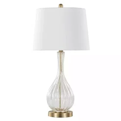 Kirklands Home Table Lamps|Crackle Glass Penny Table Lamps, Set of 2 Clear