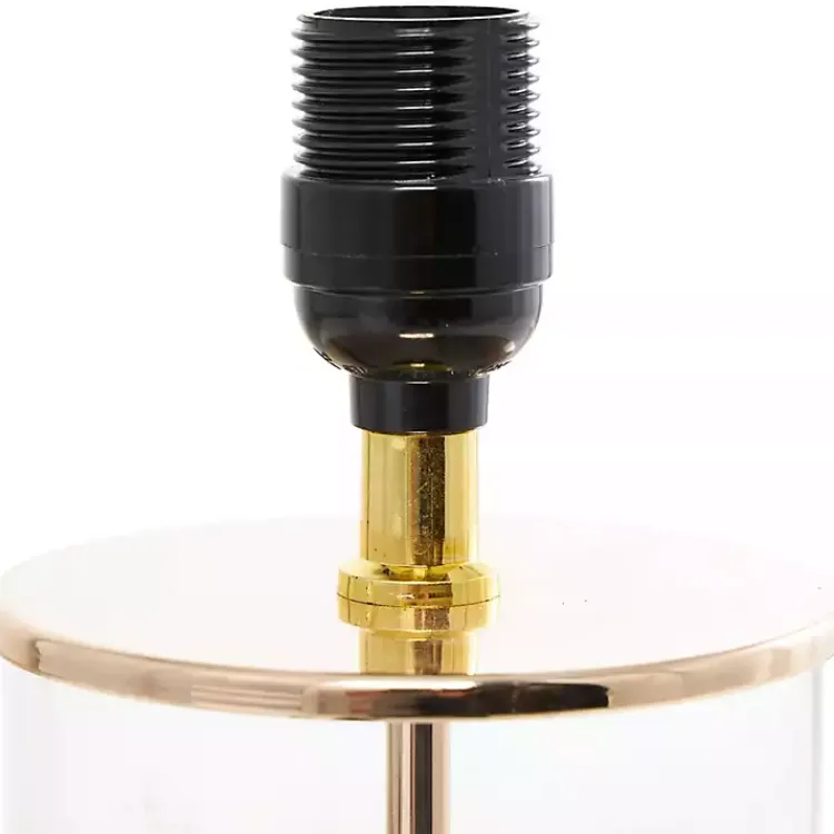 Kirklands Home Table Lamps|Clear Glass and Gold Stem Table Lamp White
