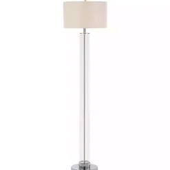 Kirklands Home Floor Lamps|Clear Glass Demi Floor Lamp Ivory