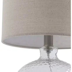 Kirklands Home Table Lamps|Clear Glass Hobnail Table Lamp Gray