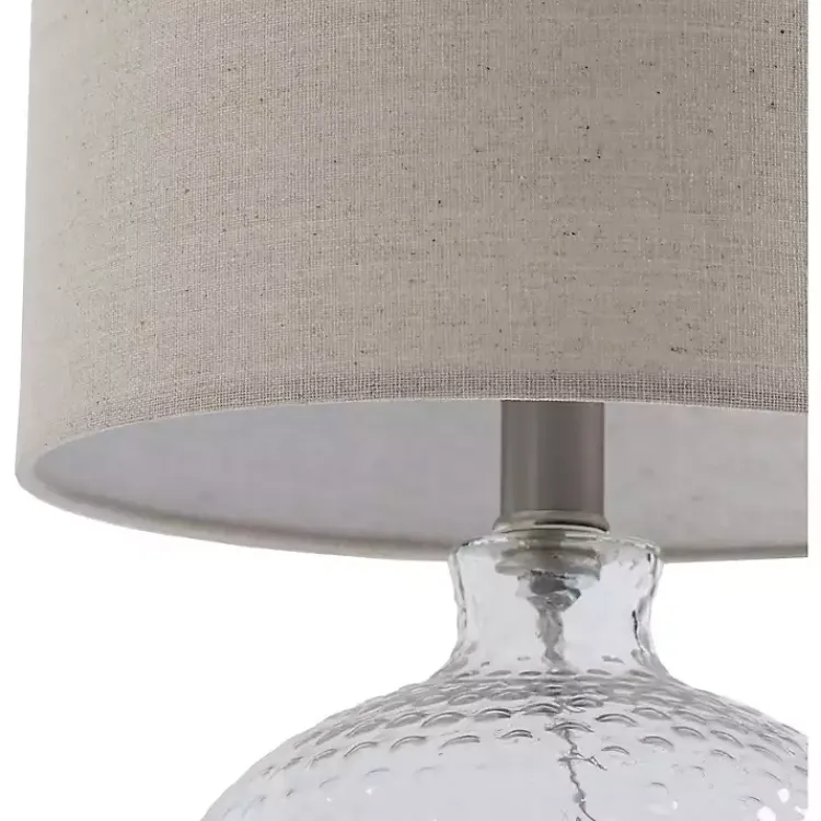 Kirklands Home Table Lamps|Clear Glass Hobnail Table Lamp Gray