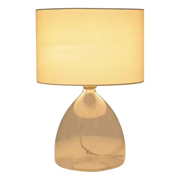 Kirklands Home Table Lamps|Clear Glass Tapered Table Lamps, Set of 2 White