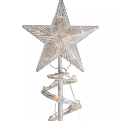 New Clear Pre-Lit Spiral Christmas Trees, Set of 3 Outdoor Christmas Decorations